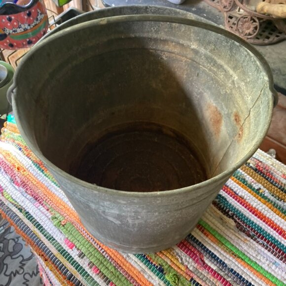 Galvanized Steel Bucket Rustic Farm - Picture 2 of 6